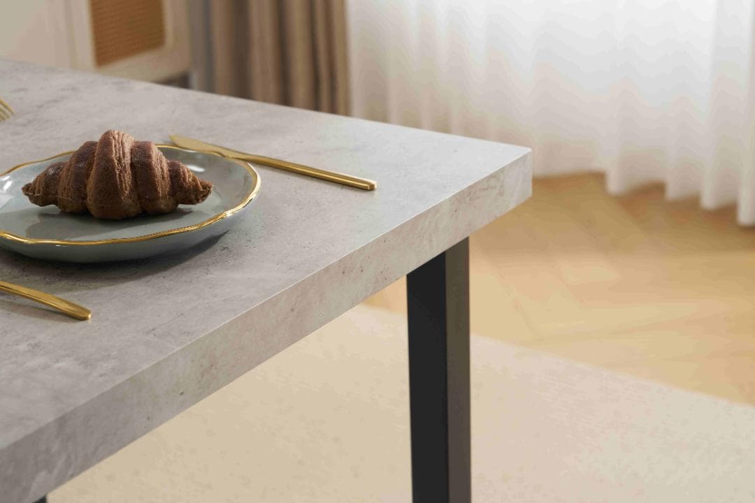 4人掛け テーブル＆チェア4脚 おしゃれ北欧風 長方形 幅110cm　GRAY