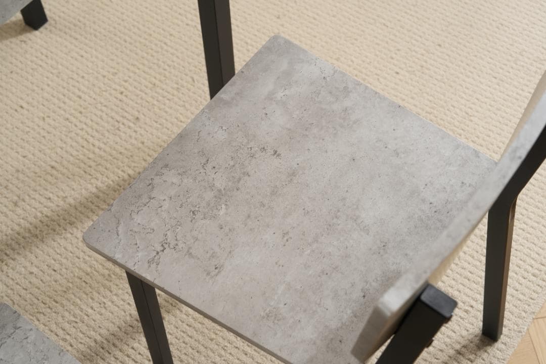 4人掛け テーブル＆チェア4脚 おしゃれ北欧風 長方形 幅110cm　GRAY