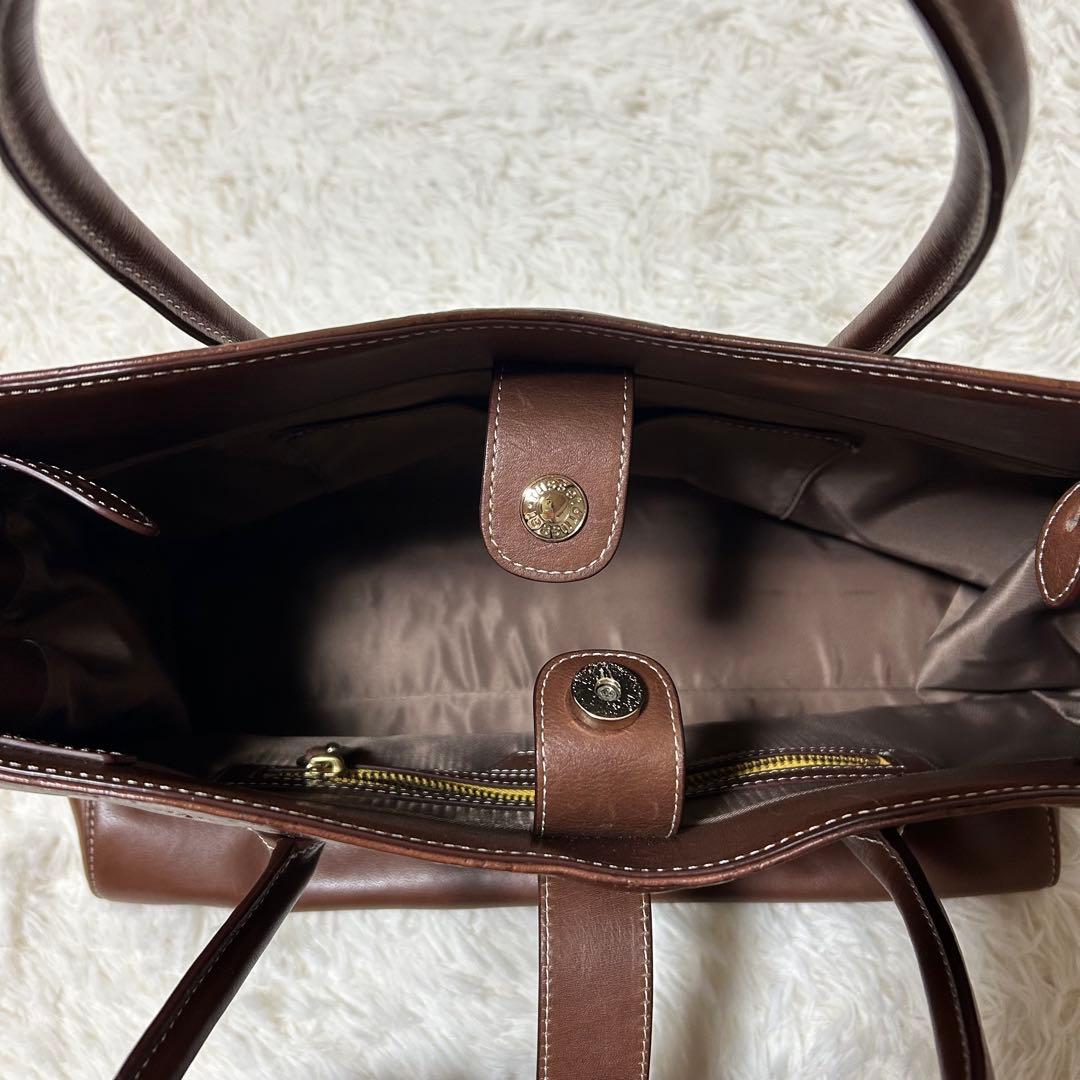 【美品】希少！袋付き ラシット 型押し アナグラム レザー A4トートバッグ