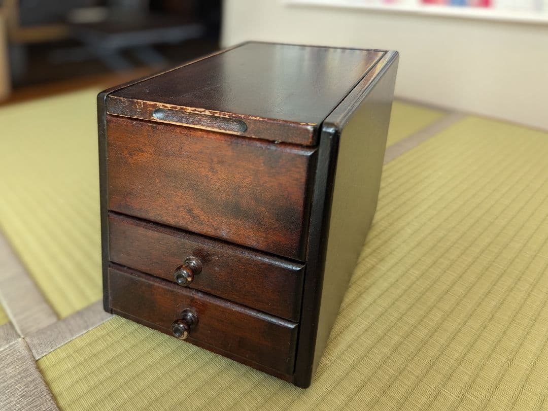 北海道民芸家具 ホクミン 小物入れ ミラー付き 鏡付き 化粧道具入れ 化粧品入れ