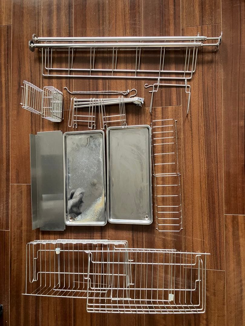 ステンレス 突っ張り水切りラック