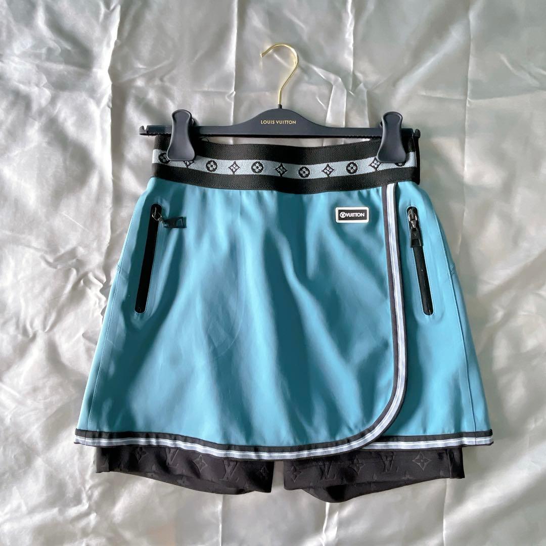 ルイヴィトン テクニカルジャージーテニススカート 1AAAKI ブルー スコート