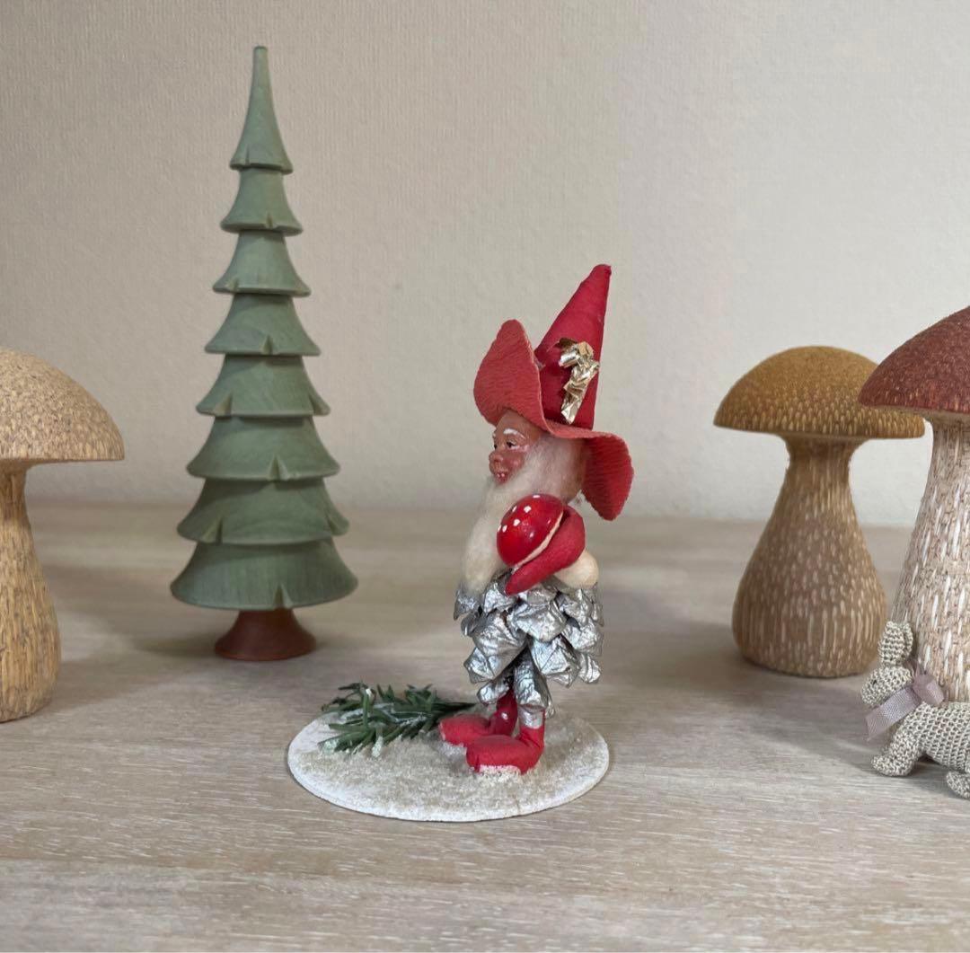 ドイツ　アンティーク　小人　キノコ