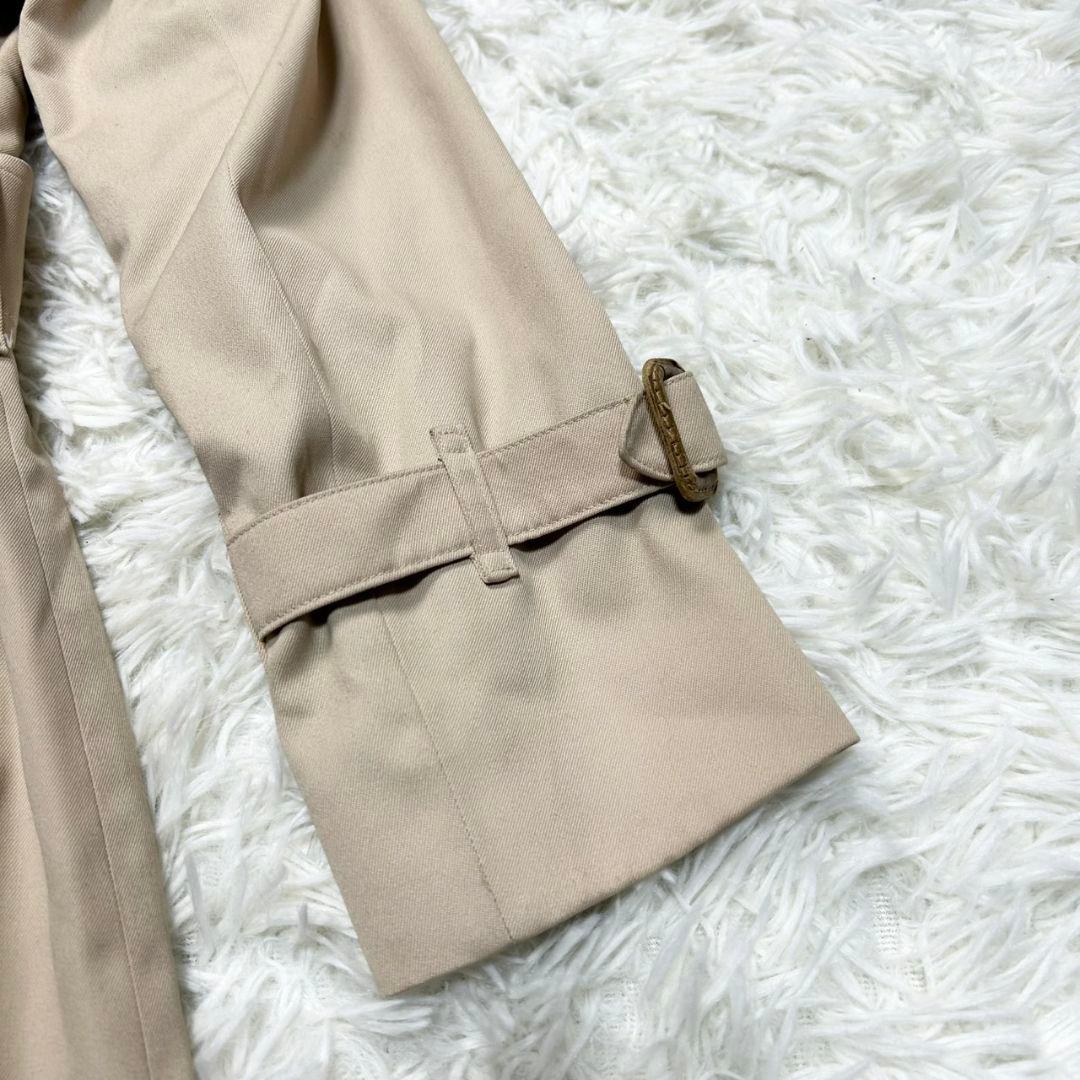 【美品】バーバリー トレンチコート メガチェック ベルト付き ベージュ 150