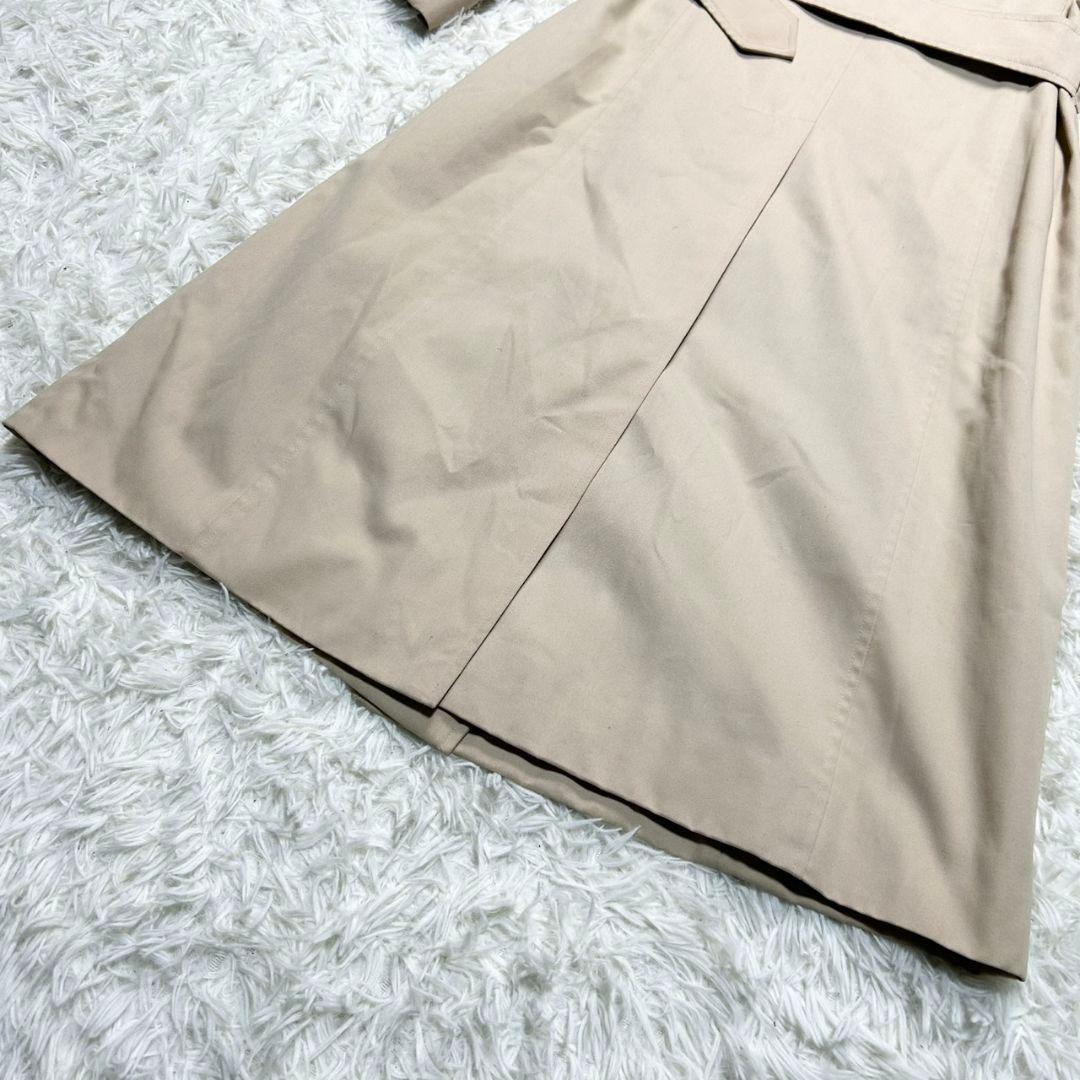 【美品】バーバリー トレンチコート メガチェック ベルト付き ベージュ 150