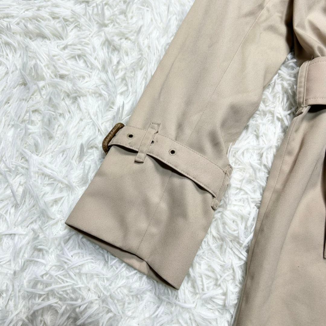 【美品】バーバリー トレンチコート メガチェック ベルト付き ベージュ 150