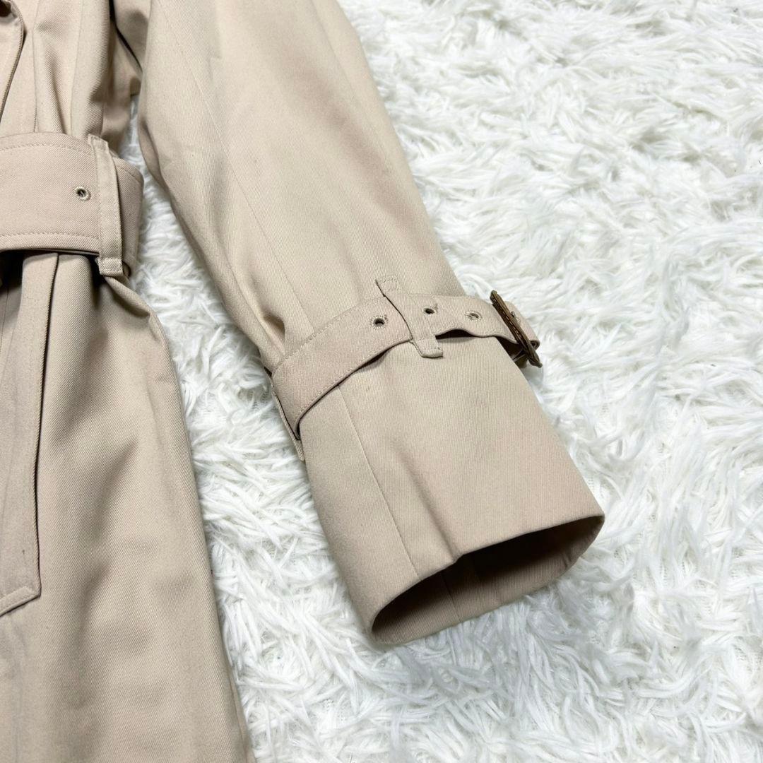 【美品】バーバリー トレンチコート メガチェック ベルト付き ベージュ 150