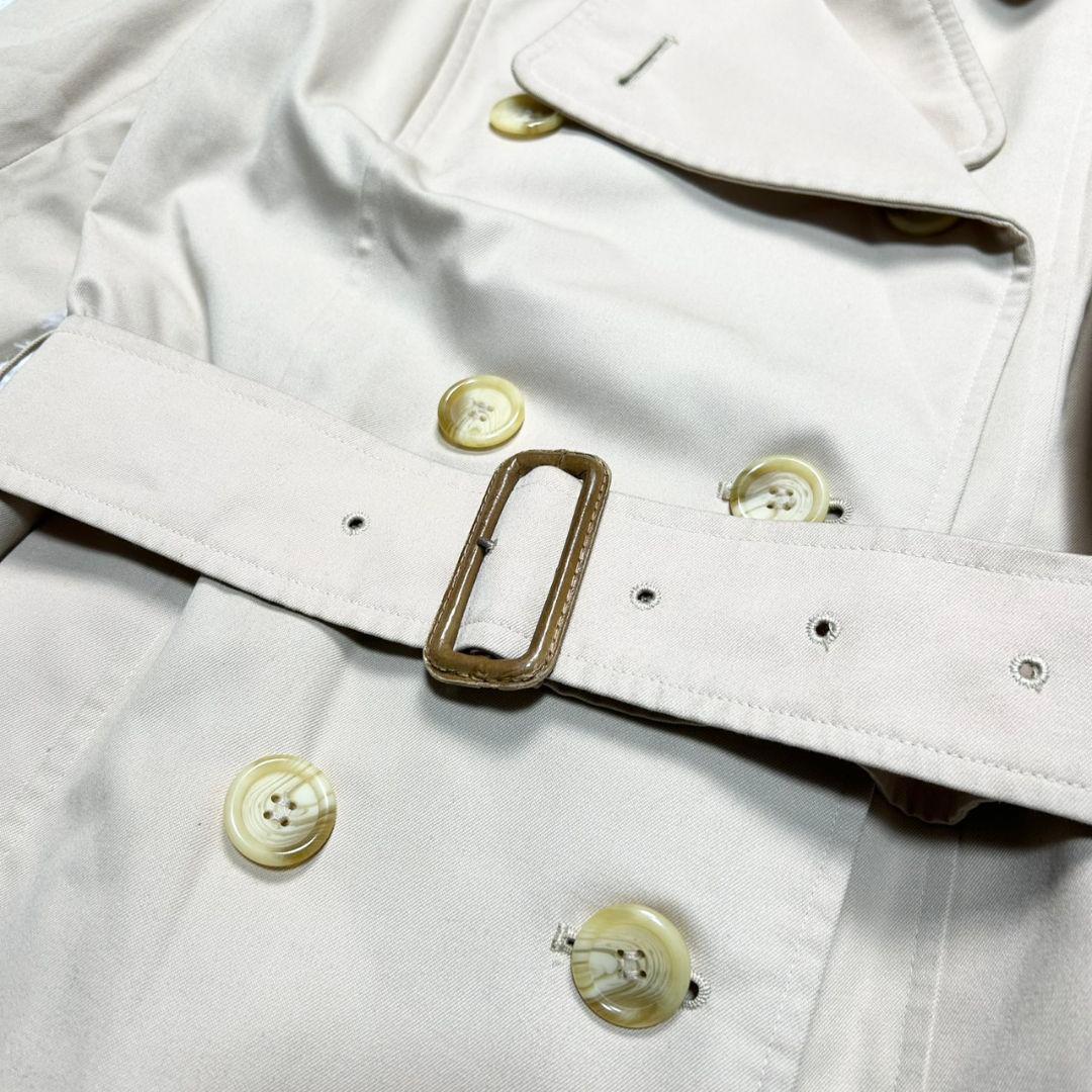 【美品】バーバリー トレンチコート メガチェック ベルト付き ベージュ 150