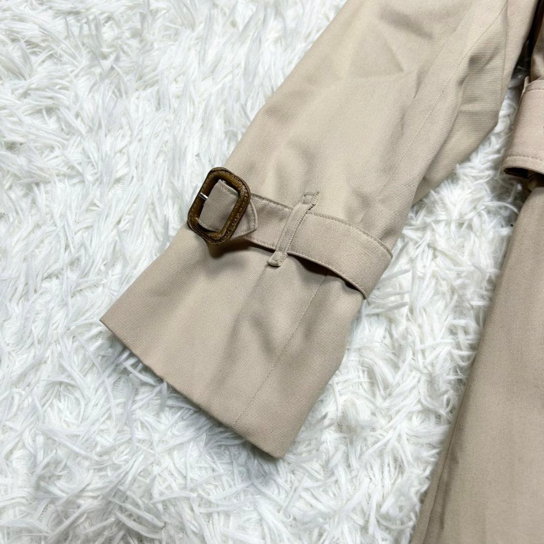 【美品】バーバリー トレンチコート メガチェック ベルト付き ベージュ 150