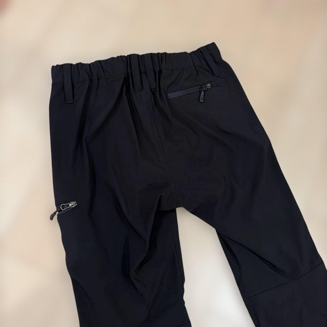 【がまかつ】美品 黒 ズボン 釣り フィッシングパンツ GM-3524