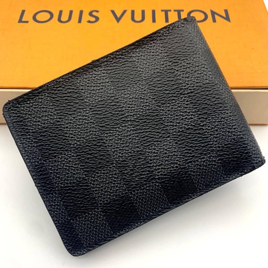 鑑定済み ルイヴィトン ポルトフォイユ ミュルティプル ダミエグラフィット 財布