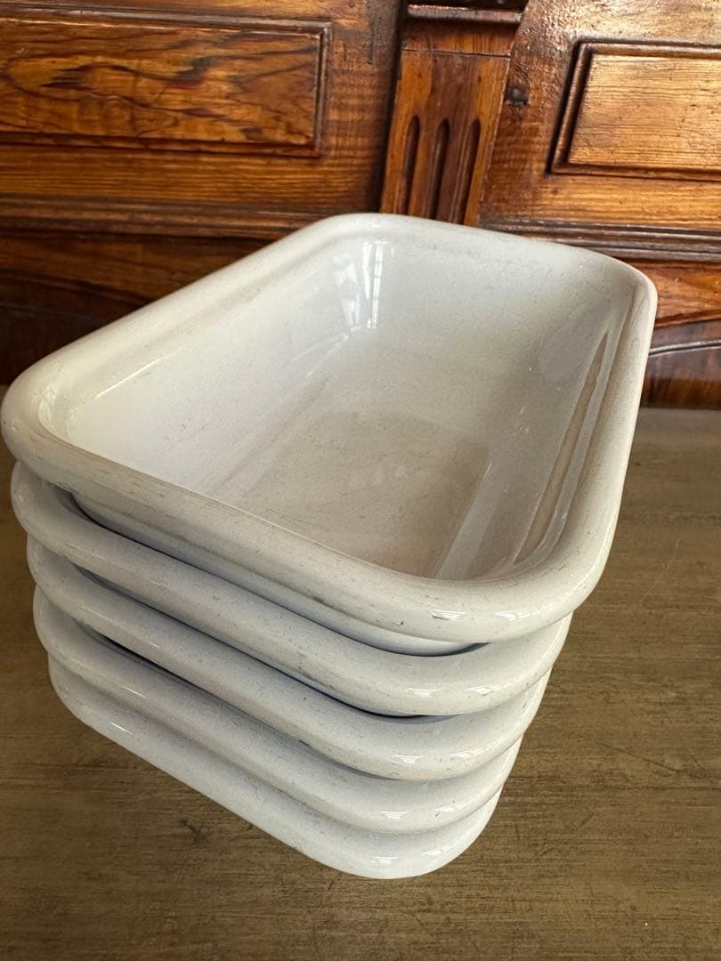 エミールアンリ　レクトン耐熱陶器フランス製 長方形皿5個セット