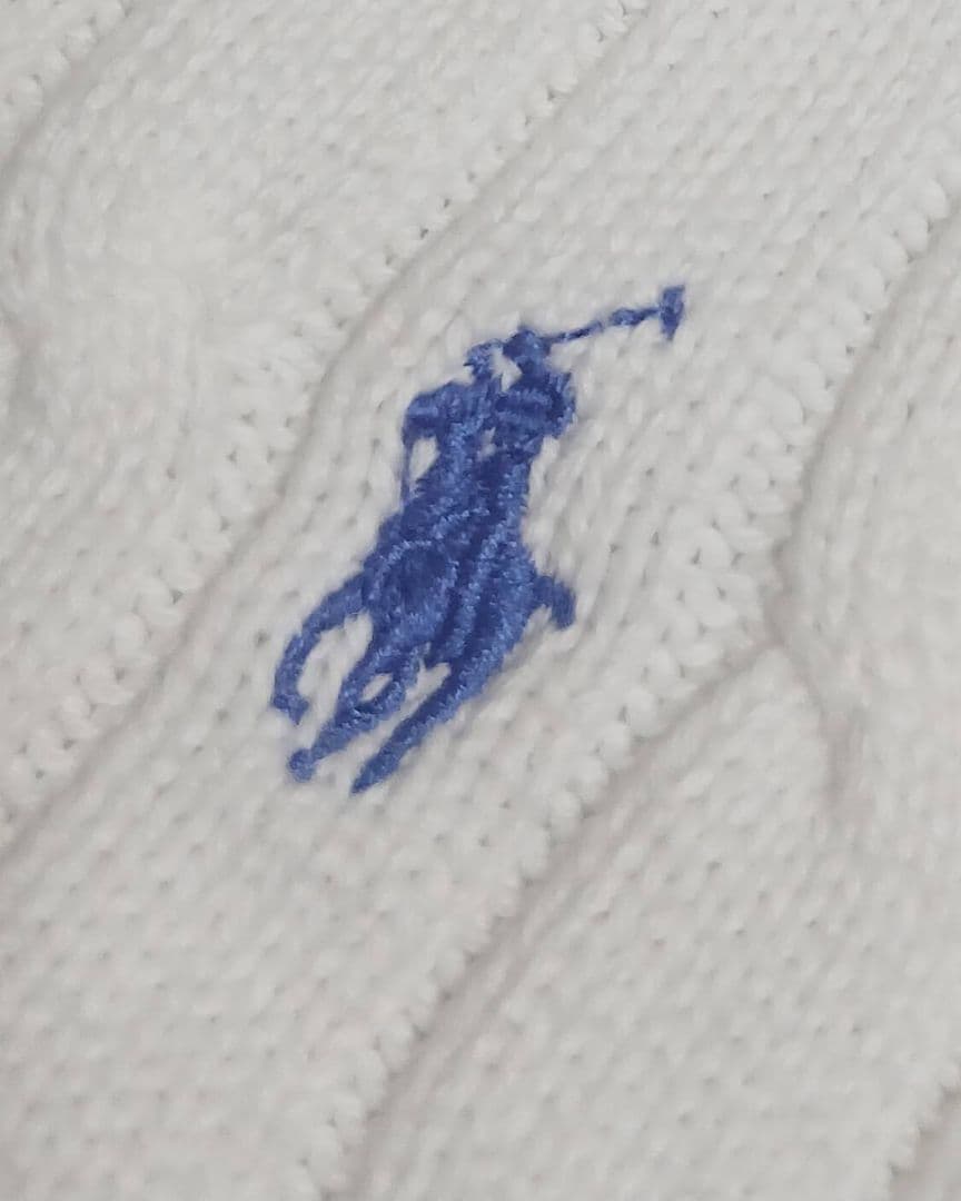 【美品】ラルフローレン大人気Vネックケーブルニットセーター現行品
