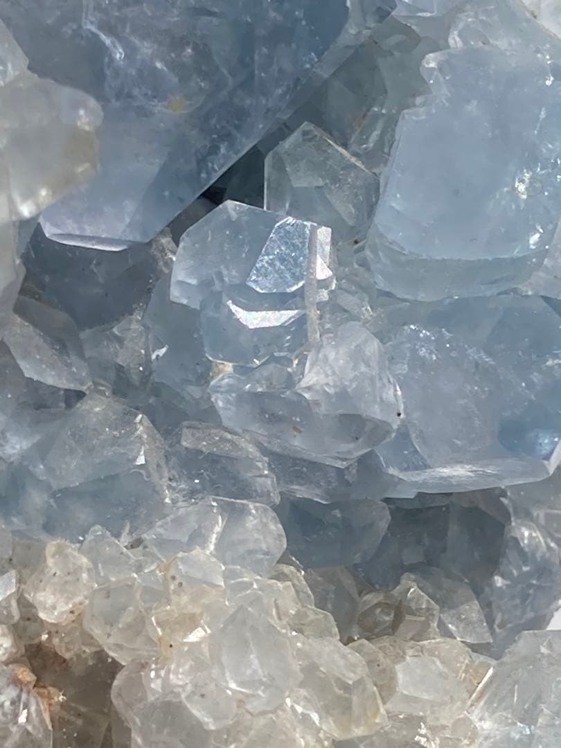 セレスタイト　原石　虹入　天然石　特大♡ キラキラつやつや