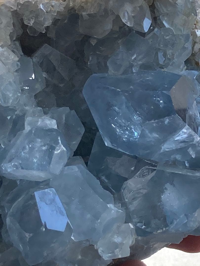 セレスタイト　原石　虹入　天然石　特大♡ キラキラつやつや