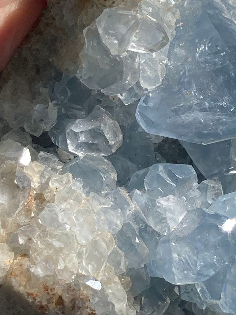 セレスタイト　原石　虹入　天然石　特大♡ キラキラつやつや