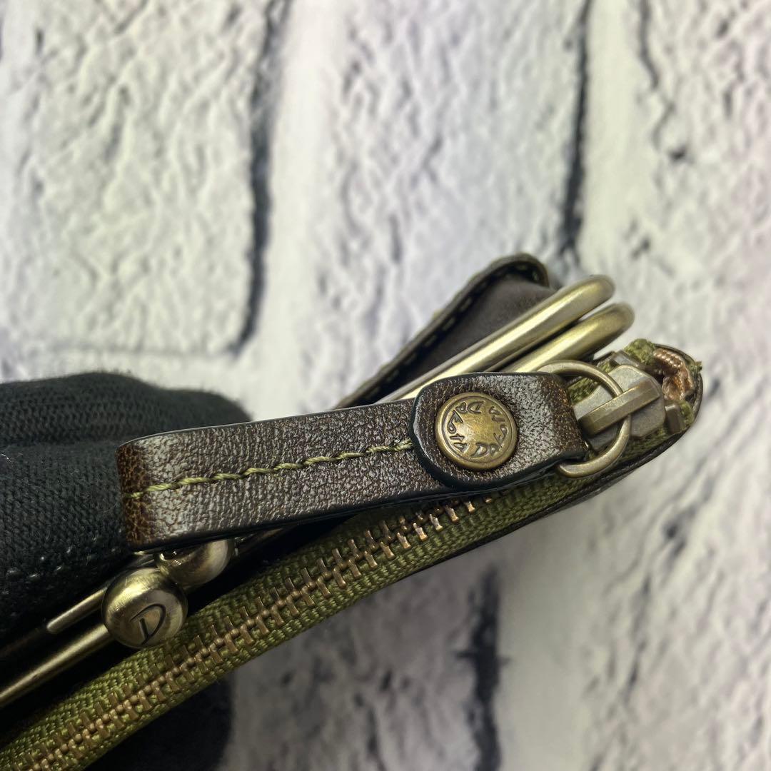 未使用級✨ダコタ ピチカート がま口 L字ファスナー 本革 レザー 二つ折り財布