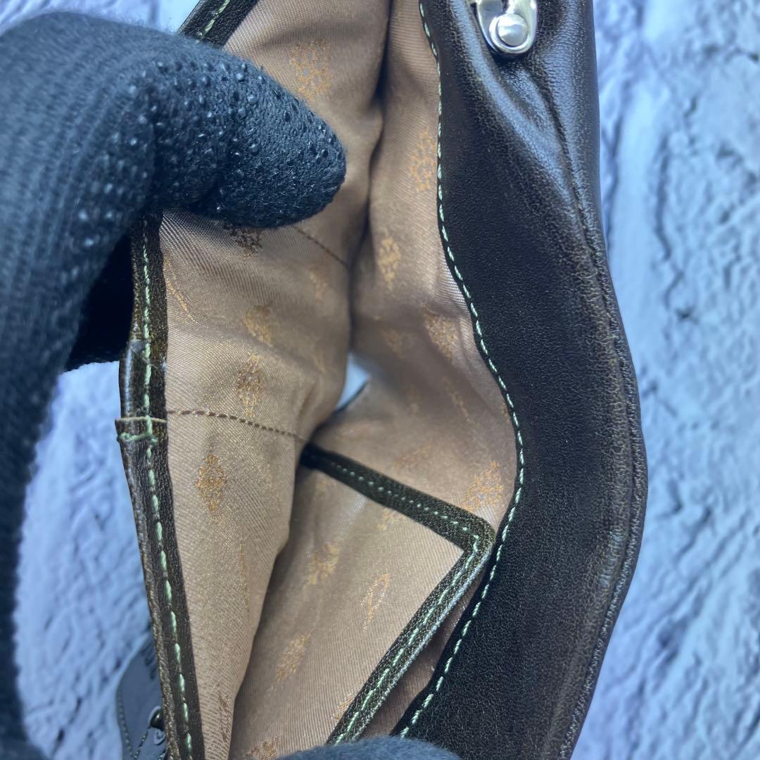 未使用級✨ダコタ ピチカート がま口 L字ファスナー 本革 レザー 二つ折り財布