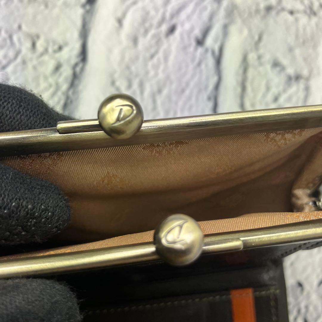 未使用級✨ダコタ ピチカート がま口 L字ファスナー 本革 レザー 二つ折り財布