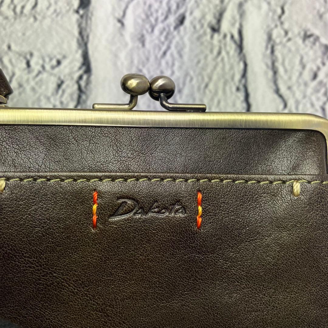 未使用級✨ダコタ ピチカート がま口 L字ファスナー 本革 レザー 二つ折り財布