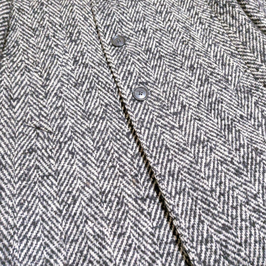 ルビアム チェスターコート ツイード ヘリンボーン イタリア製 L相当