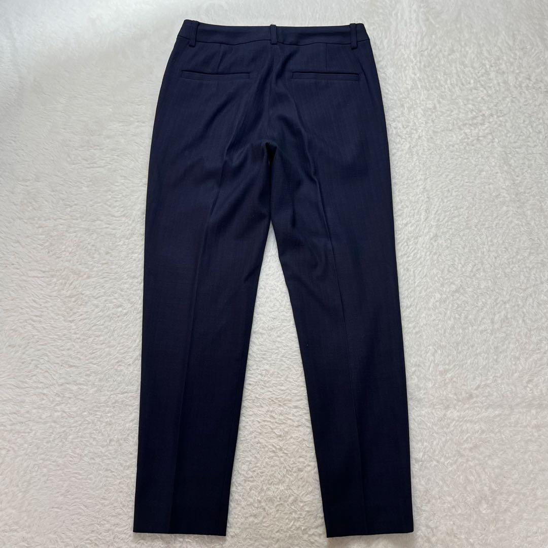 グリーンレーベルリラクシング　セットアップ　ノーカラー　パンツ　スーツ　ネイビー