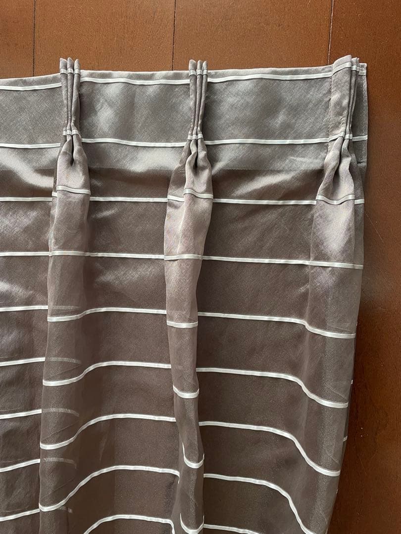 値下げ！　fujie textile ストライプ シアーカーテン