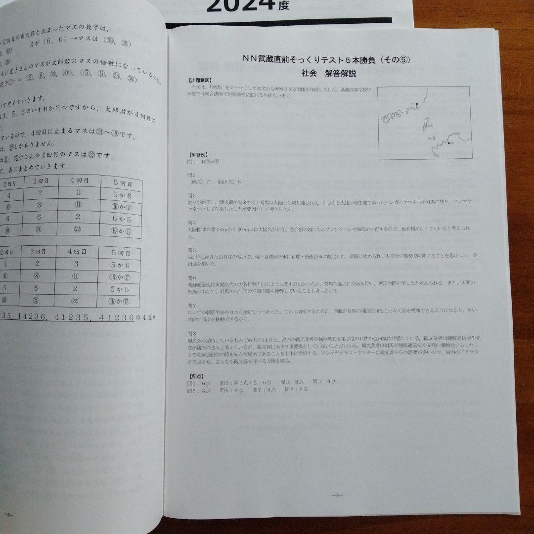 NN武蔵　2024年度 そっくりテスト 5本勝負