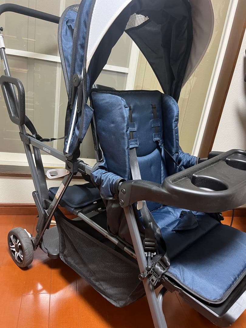 カトージ ベビーカー 二人でゴー ネイビー　二人乗りベビーカー