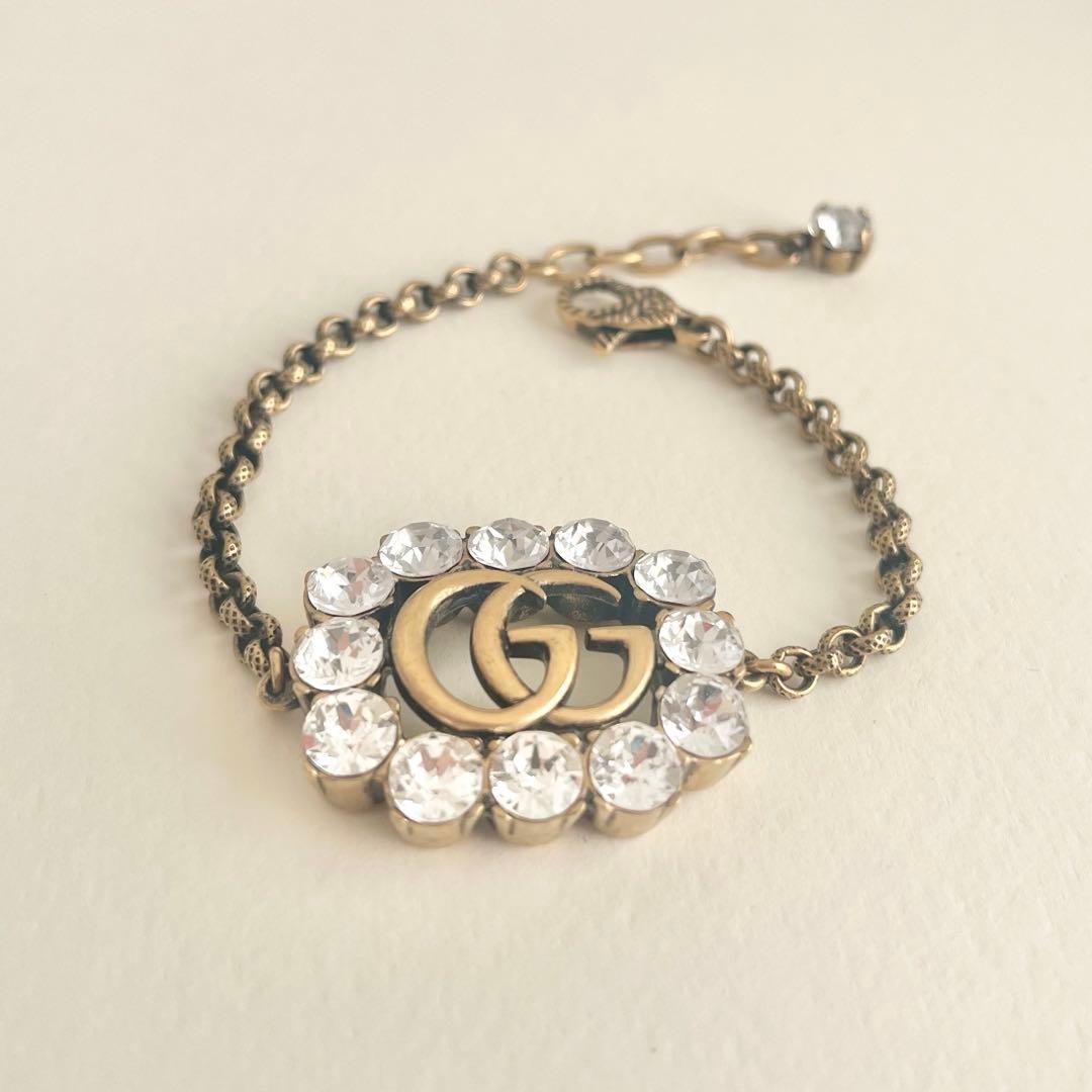 Gucci GGロゴ クリスタルブレスレット