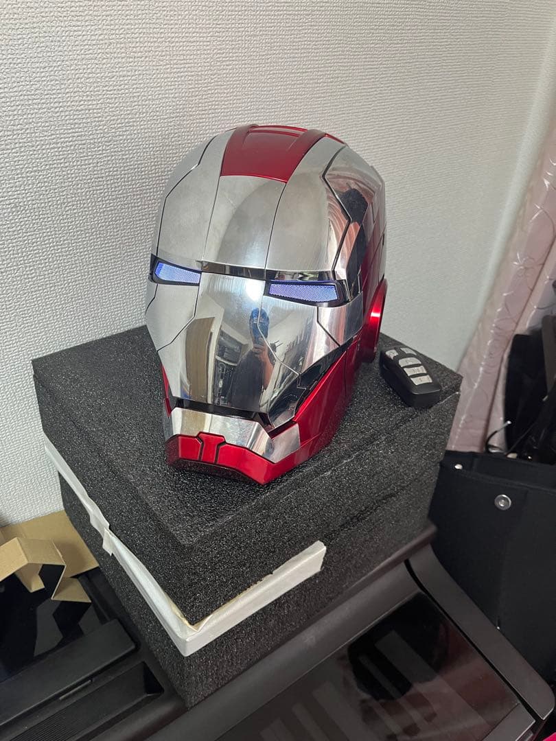 アイアンマンヘルメット シルバー/レッド