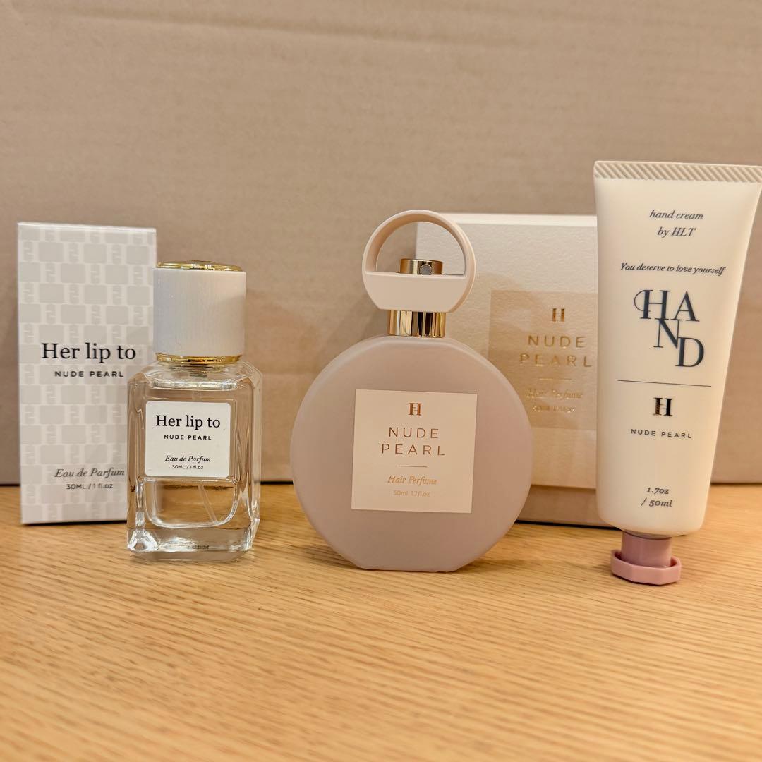 【NUDE PEAR】香水・ヘアパフューム・ハンドクリームセット