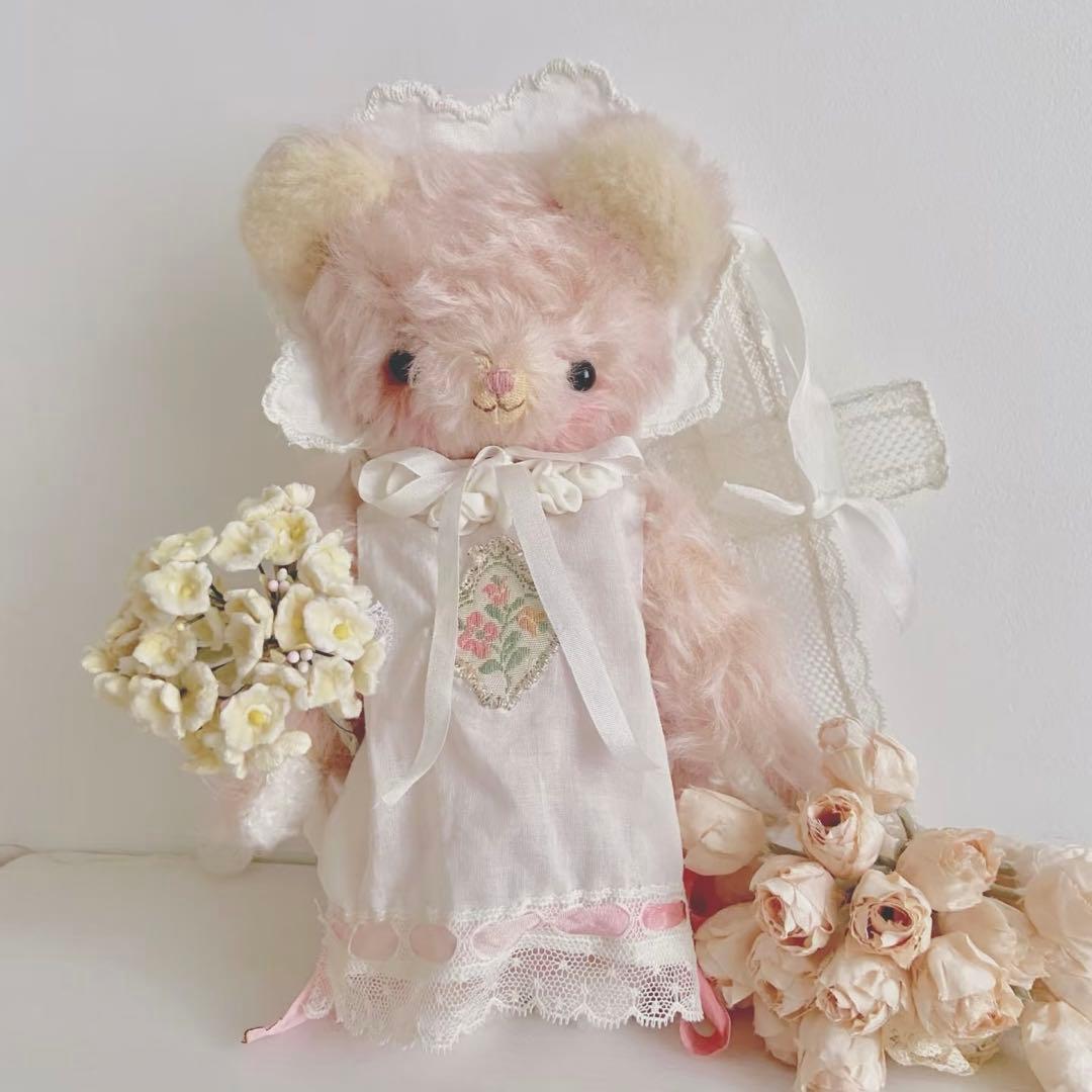 優しいピンク仔熊 アーティストベア 海外作家様 テディベア ハンドメイド くま