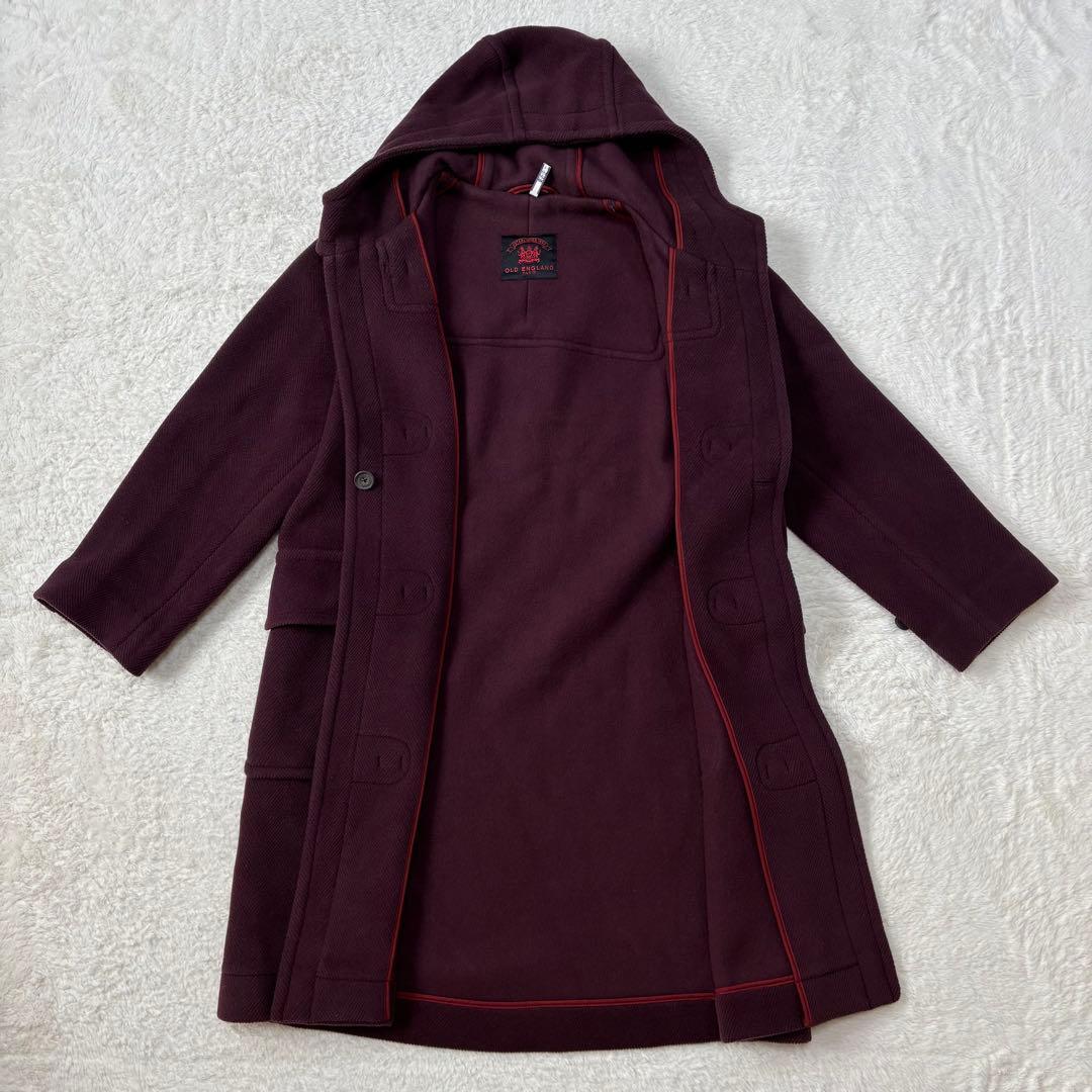 希少品✨オールドイングランド✨ ウールヘリンボーンダッフルコート✨赤茶色✨トグル