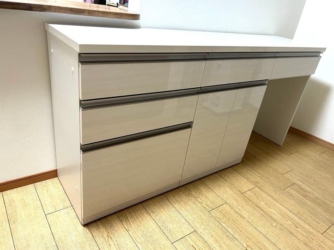 幅180【美品ニトリ】リガーレ組み合わせキッチンボード/チェスト/食器棚