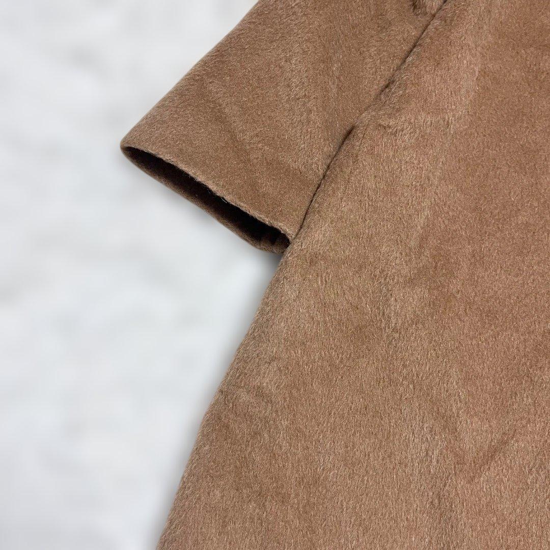 HERNO モヘヤ ウール シャギー ロングステンカラーコート イタリア製