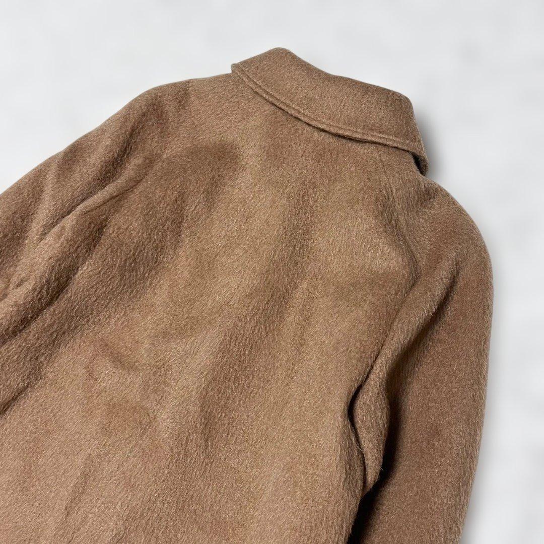 HERNO モヘヤ ウール シャギー ロングステンカラーコート イタリア製