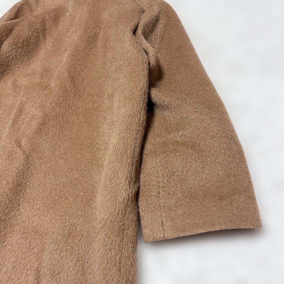 HERNO モヘヤ ウール シャギー ロングステンカラーコート イタリア製