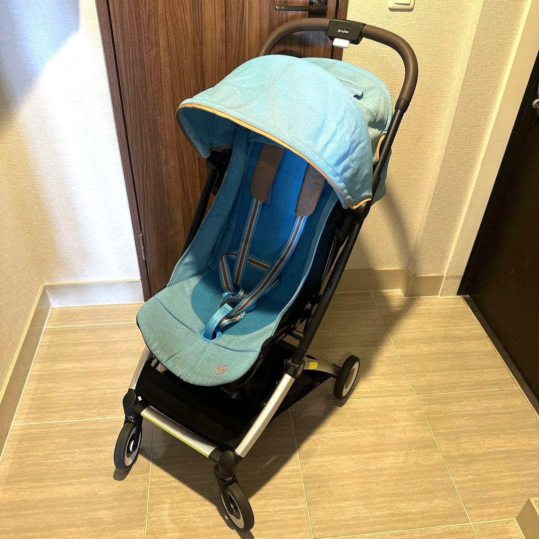 サイベックス　ベビーカー　オルフェオ　ビーチブルー　レインカバー付き