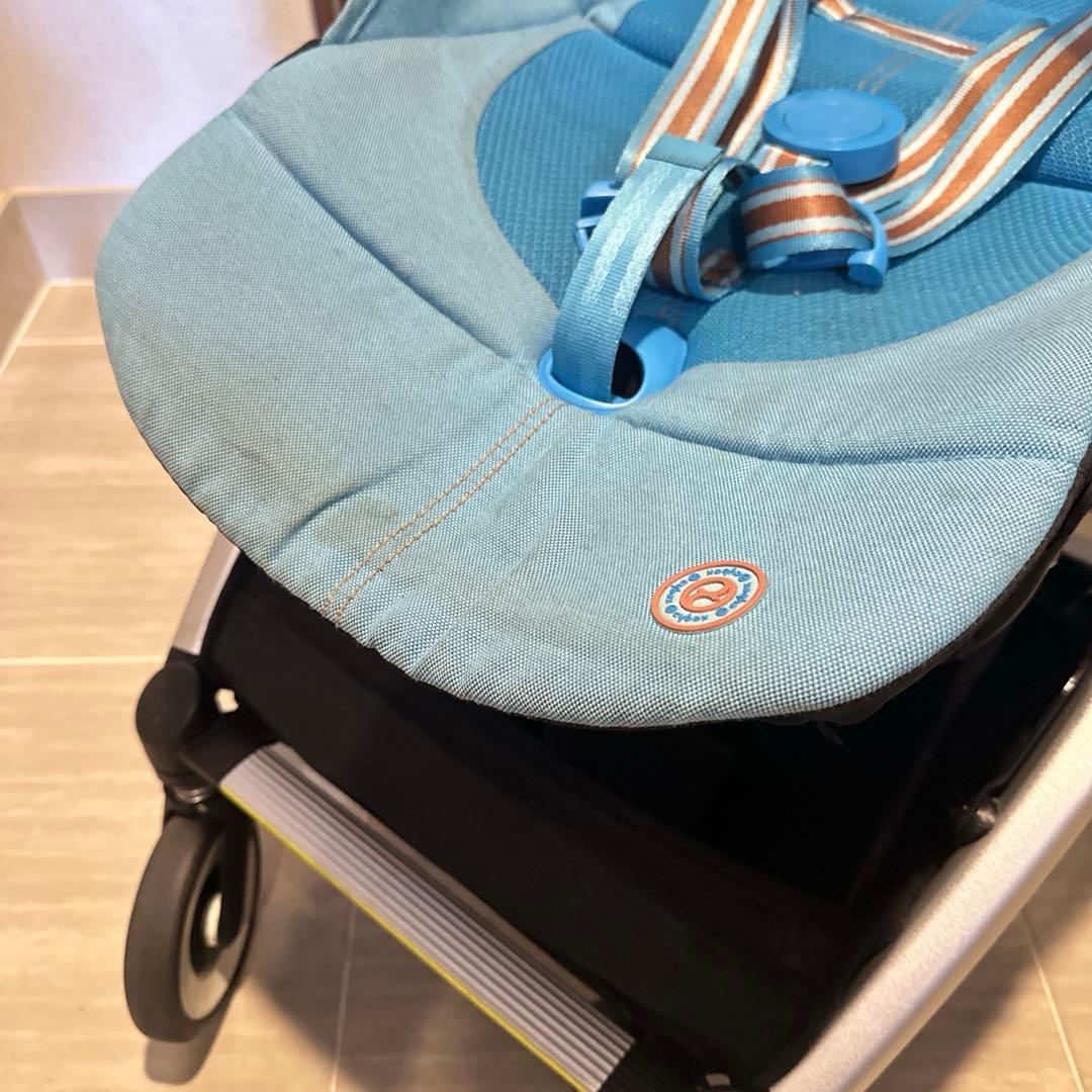 サイベックス　ベビーカー　オルフェオ　ビーチブルー　レインカバー付き