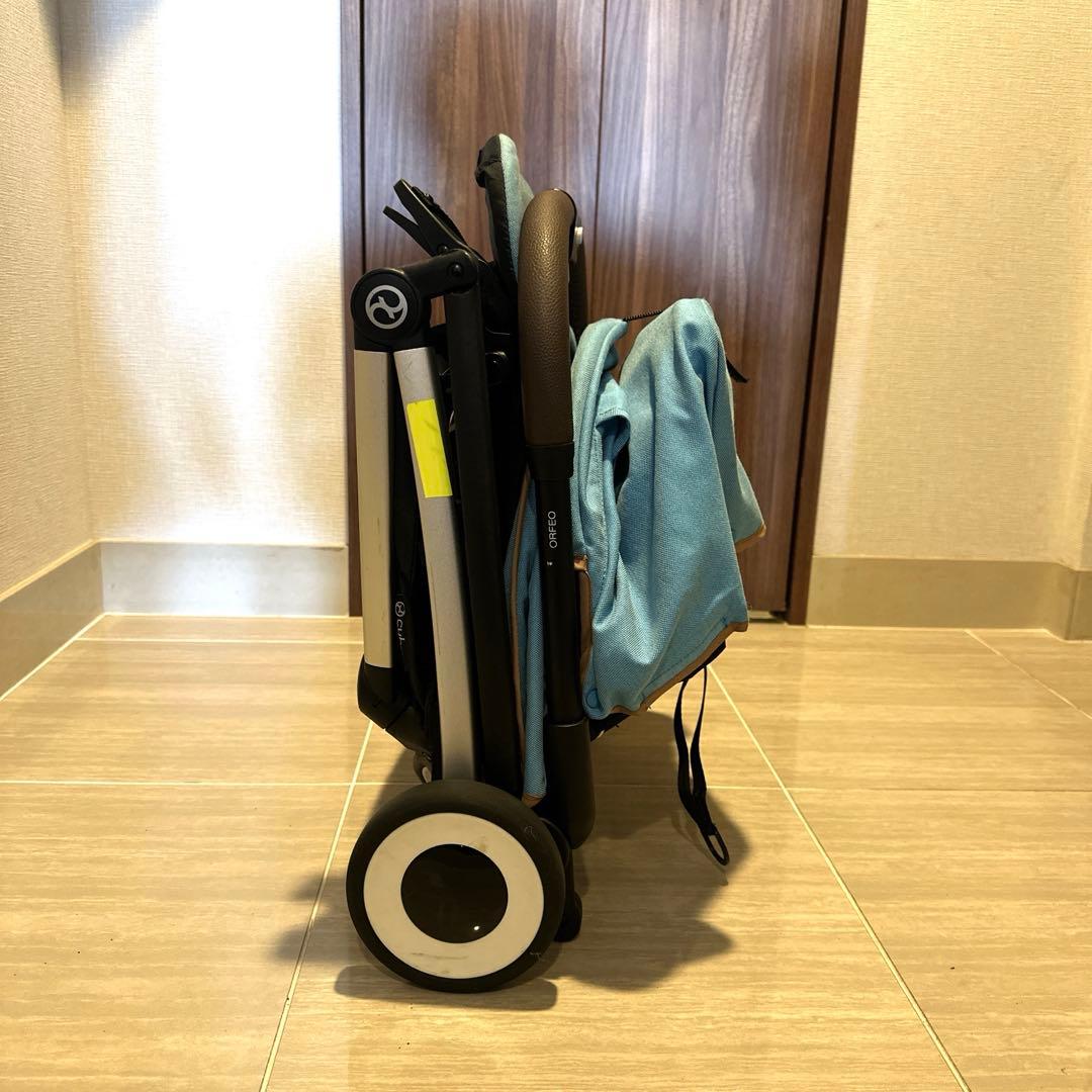 サイベックス　ベビーカー　オルフェオ　ビーチブルー　レインカバー付き