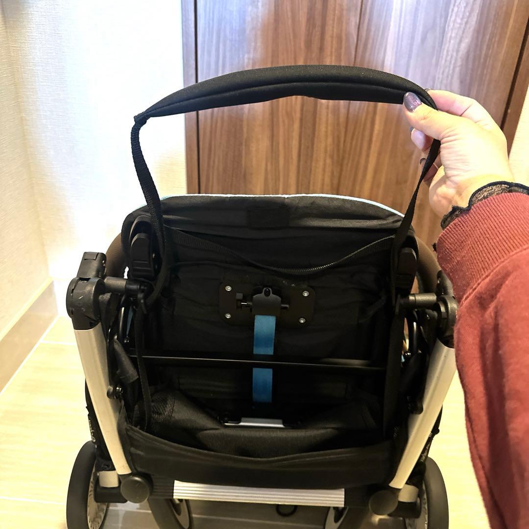 サイベックス　ベビーカー　オルフェオ　ビーチブルー　レインカバー付き