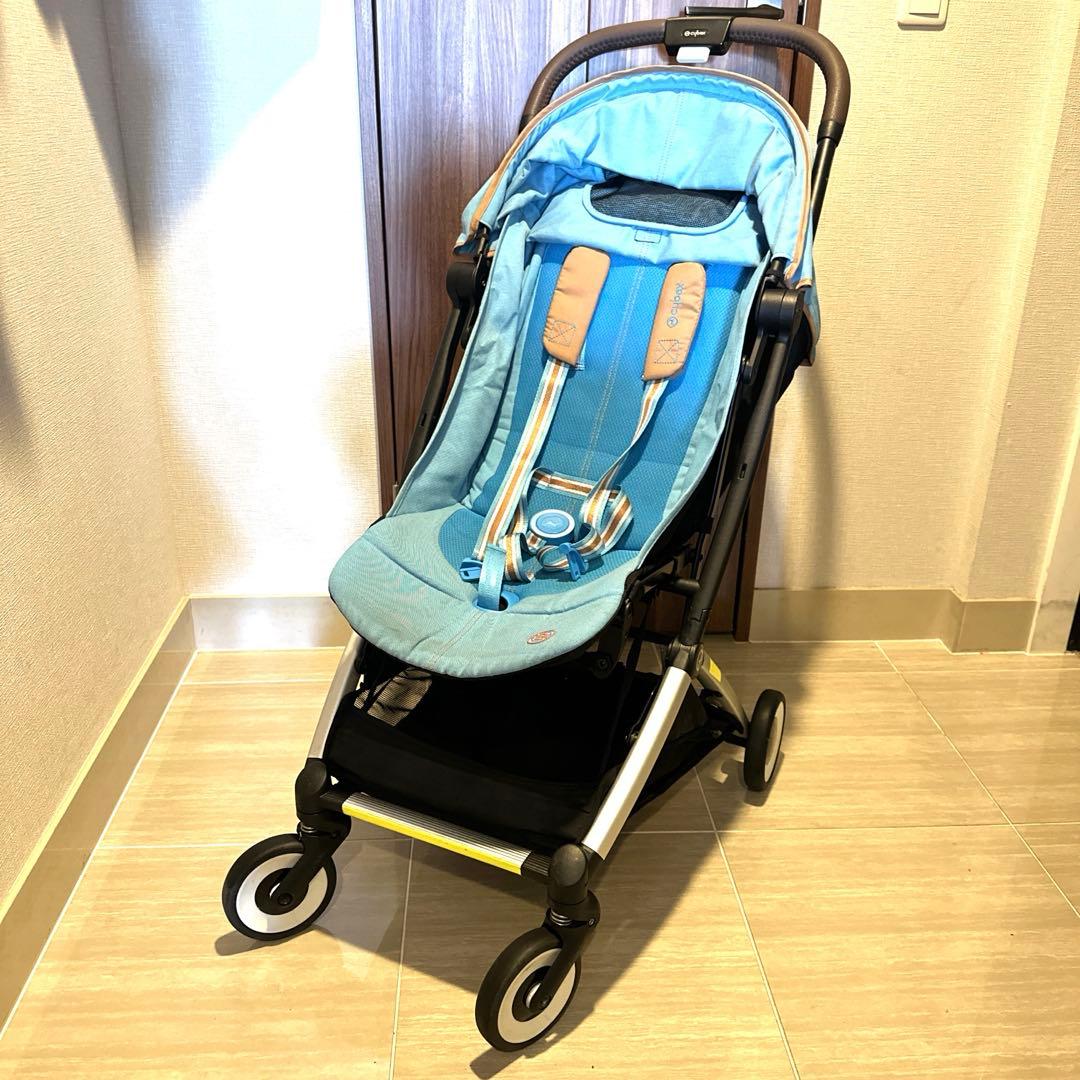 サイベックス　ベビーカー　オルフェオ　ビーチブルー　レインカバー付き