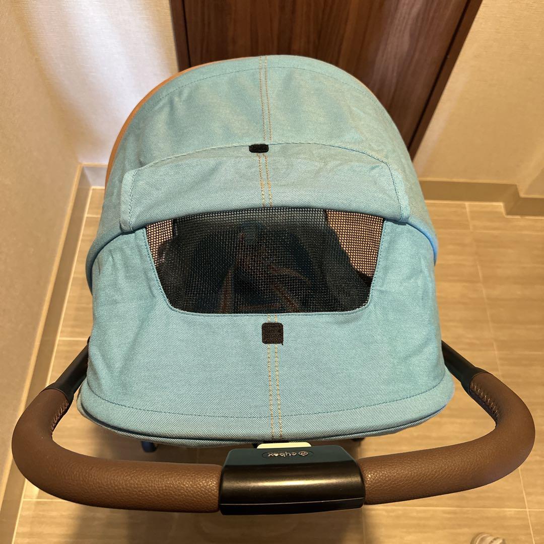 サイベックス　ベビーカー　オルフェオ　ビーチブルー　レインカバー付き