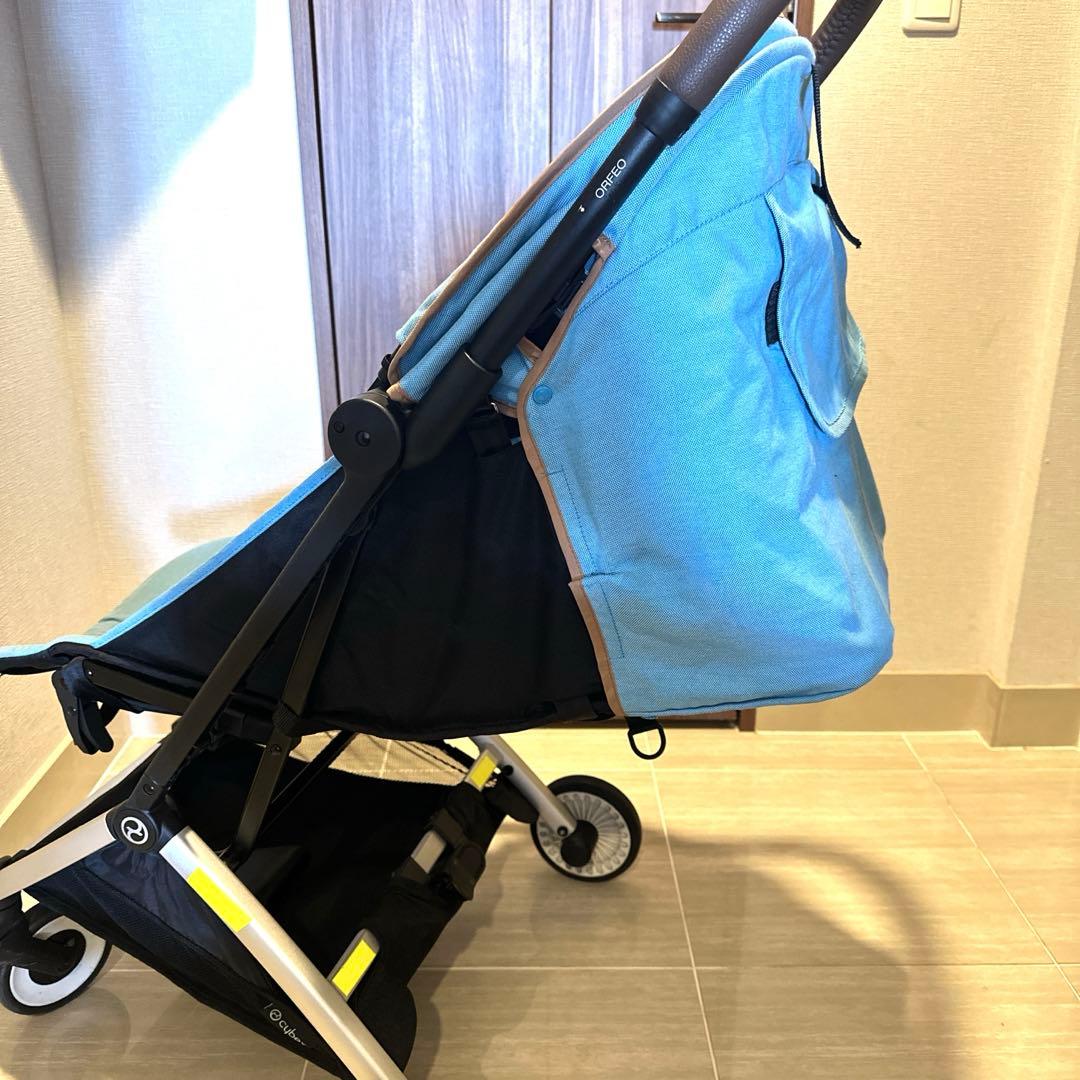 サイベックス　ベビーカー　オルフェオ　ビーチブルー　レインカバー付き
