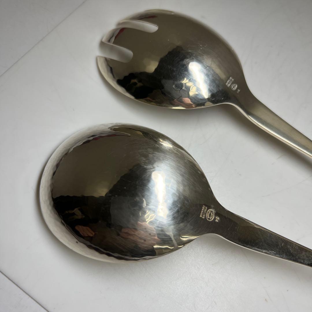ジョージジェンセン激レアサービングスプーン、フォークセット　164g 共袋付