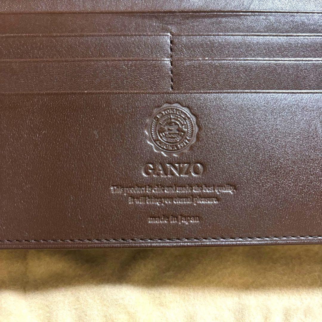 ガンゾ　CORDOVAN (コードバン) 通しマチ長財布　伊勢丹限定　ブラウン