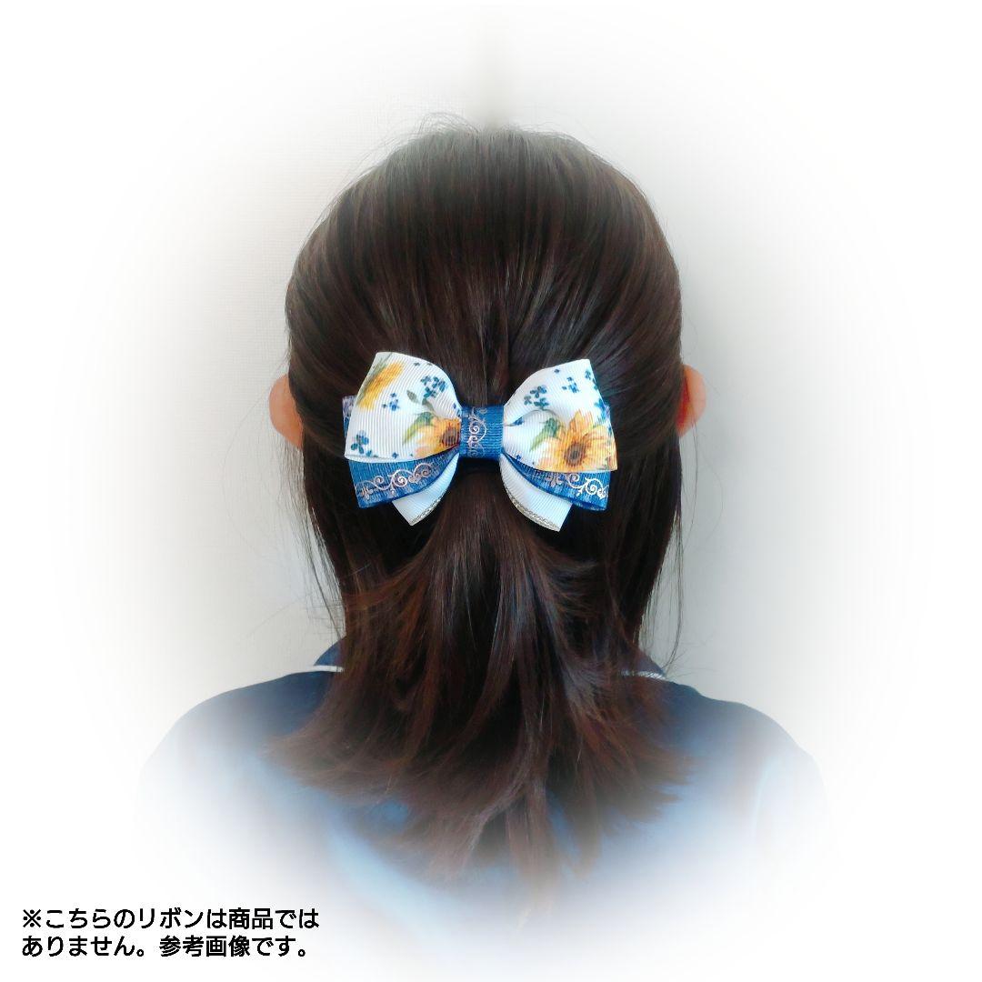 確認　ヘアゴム　リボン　1176　和柄　花　赤