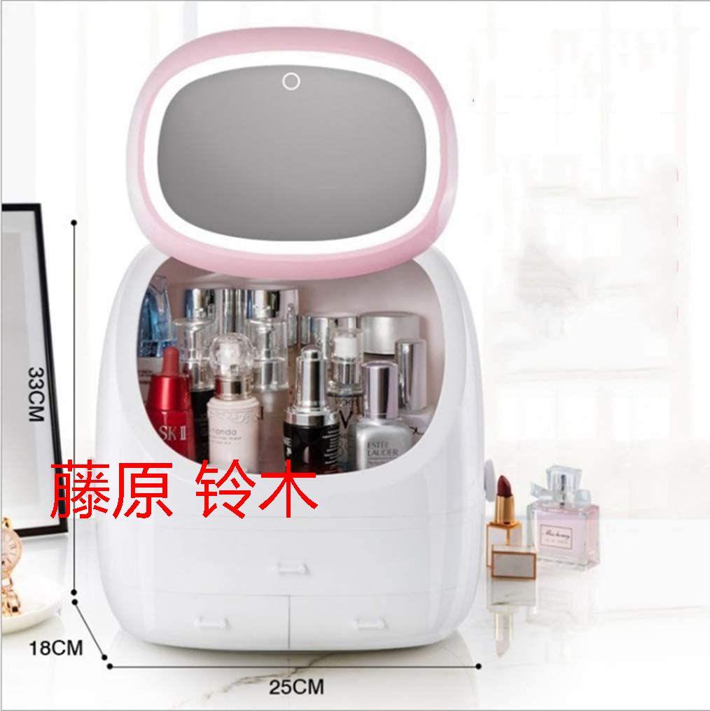 化粧品収納ボックス コスメボックス化粧鏡付きメイクケース ポータブル 引き出!