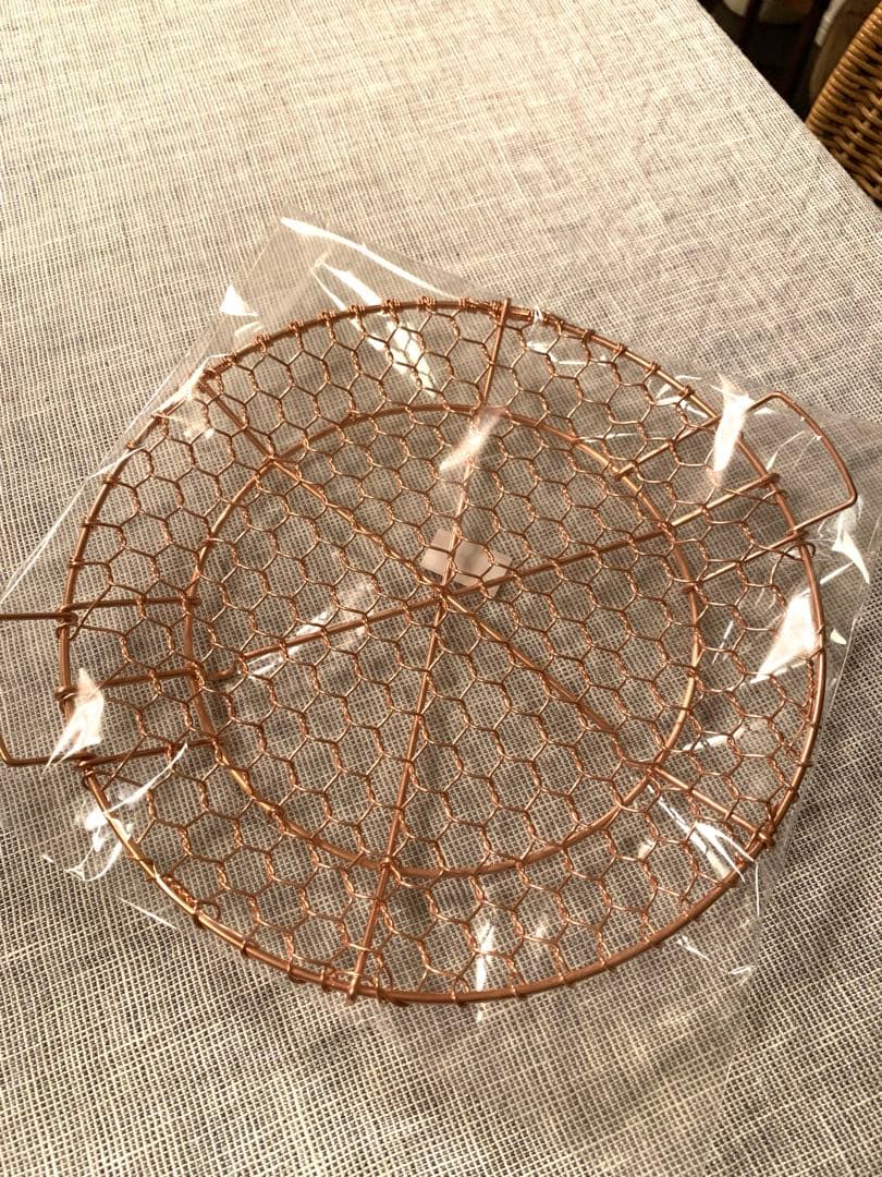 金網つじ手編み丸盛り網 小　未使用品